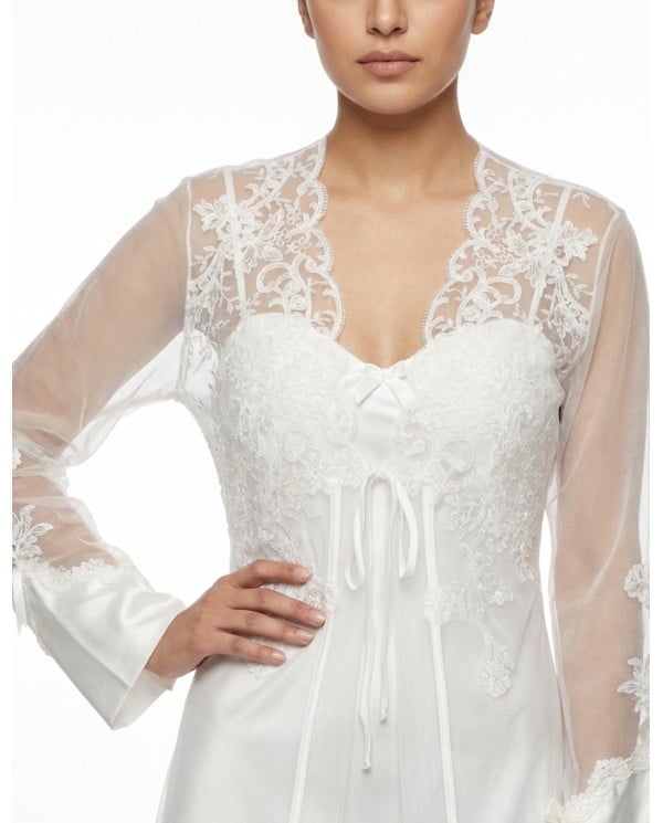 Ethereal White Lace Jalabiya