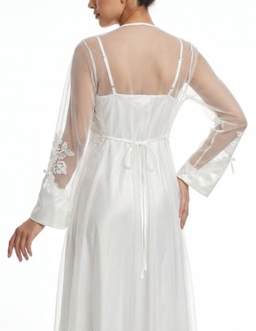 Ethereal White Lace Jalabiya
