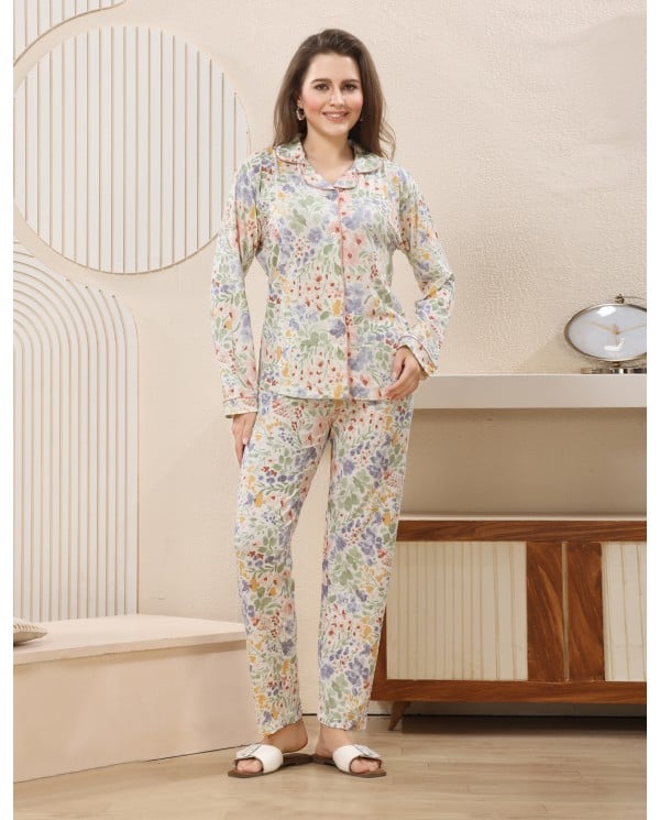 Botanical Garden Button-Down Pajama Set