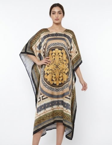 Opulent Baroque Print Kaftan