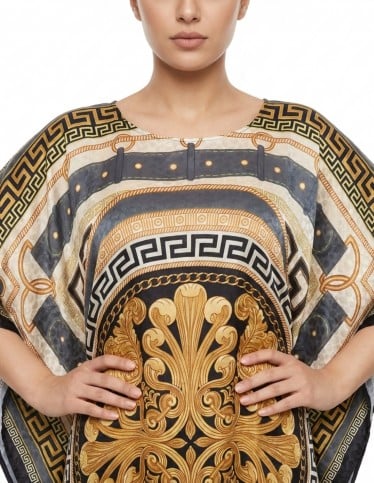 Opulent Baroque Print Kaftan