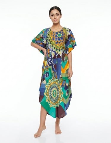 Casual Butterfly Print Kaftan Jalabiya