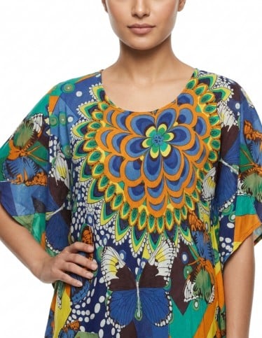 Casual Butterfly Print Kaftan Jalabiya