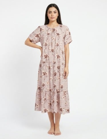 Casual Tiered Floral Jalabiya