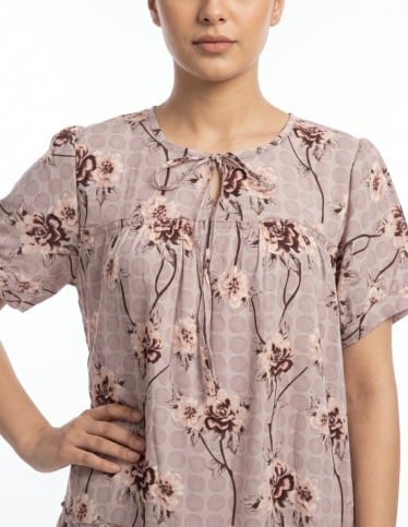 Casual Tiered Floral Jalabiya