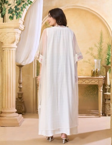 Elegant Pastel Layered Jalabiya