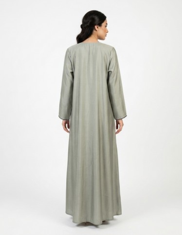 Sage Green Geometric Motif Jalabiya