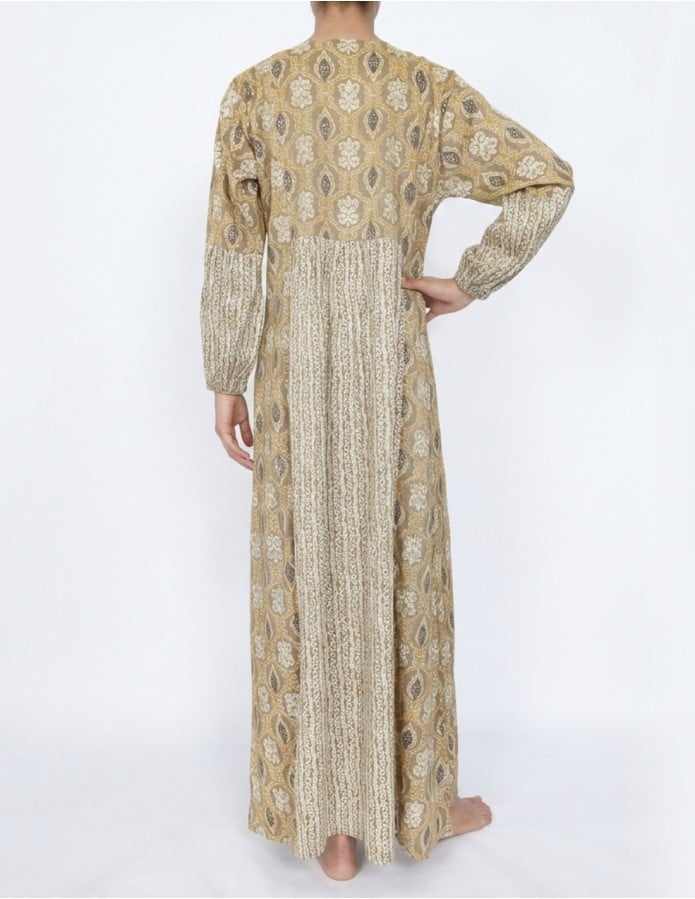 Elegant Earth-Tone Embroidered Jalabiya