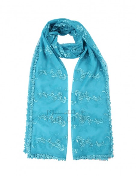 scarf Tulle thread embroider