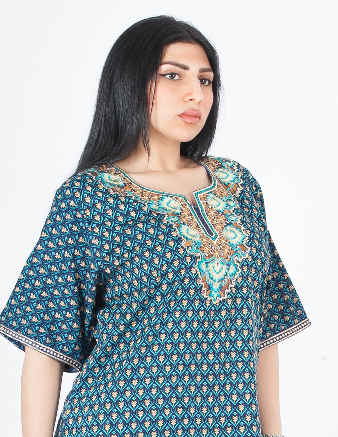 Abaya embroidered short sleeve
