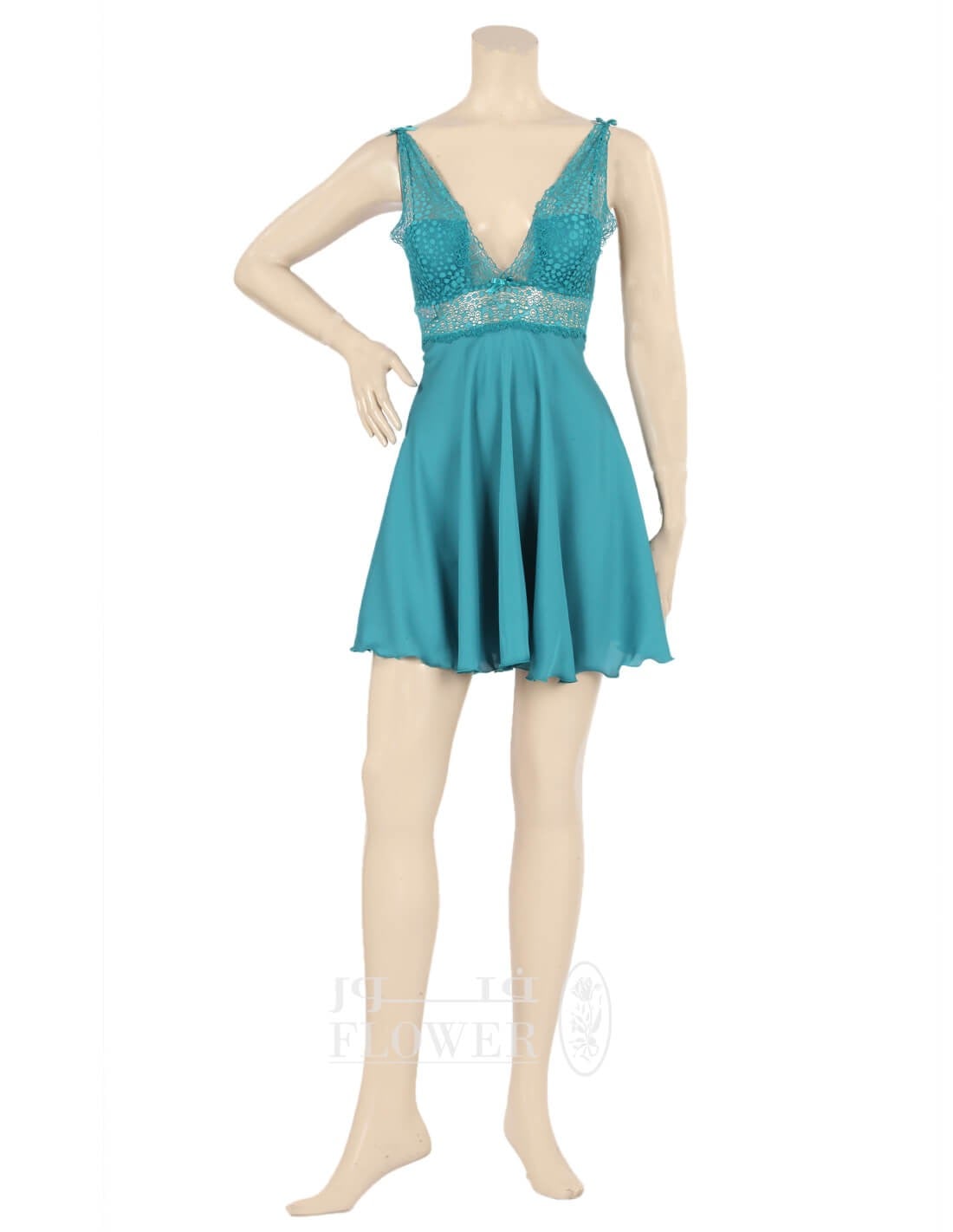 Short babydoll satin