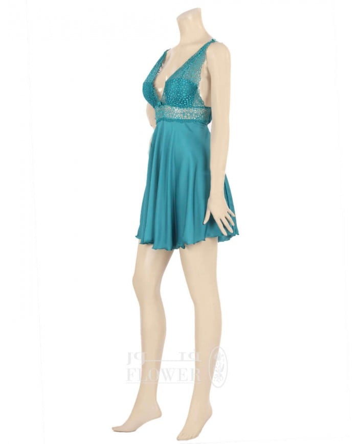 Short babydoll satin